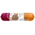 Back package image of small dog chicken & turkey recipe with cranberries & spinach