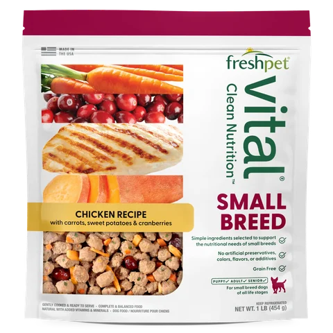 small breed: chicken recipe with carrots, sweet potatoes & cranberries