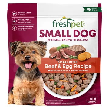 small dog beef & egg recipe with green beans & sweet potatoes