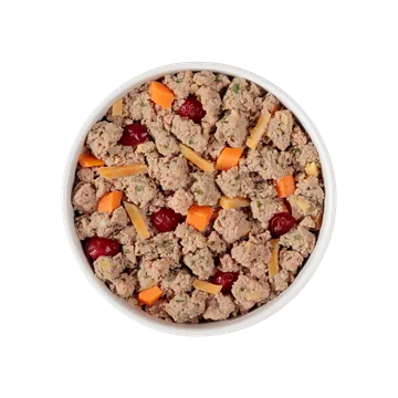 healthy aging: chicken & salmon recipe with cranberries, sweet potatoes, & carrots