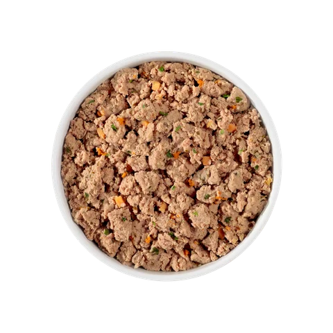 small breed: chicken, beef, egg & salmon recipe with sweet potatoes & spinach