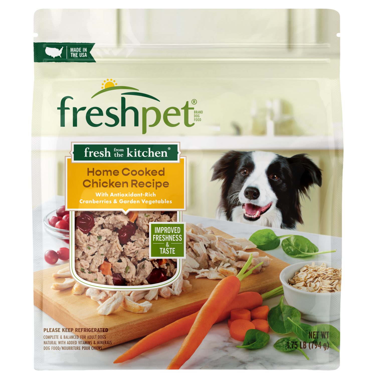 Front package image of fresh from the kitchen™ home cooked chicken recipe