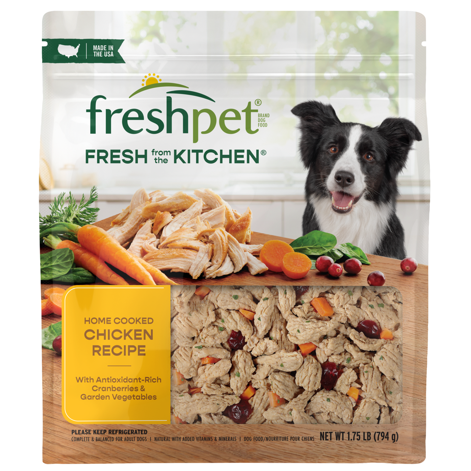 Front package image of fresh from the kitchen™ home cooked chicken recipe