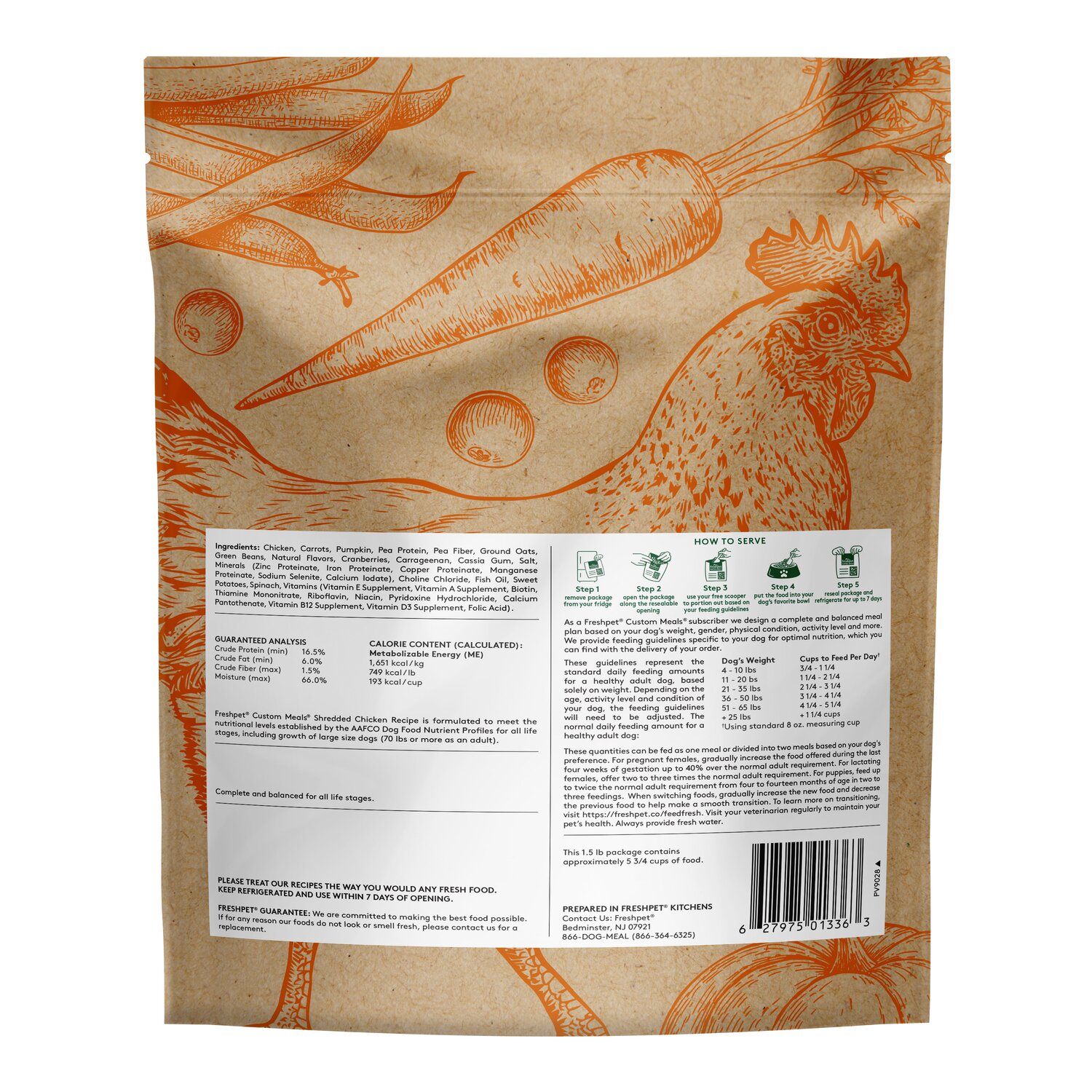 freshpet® custom meals® shredded chicken recipe