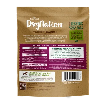 Dognation® turkey bacon treats for dogs