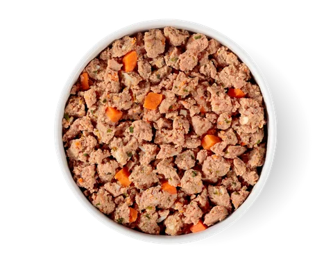 balanced nutrition chicken recipe with peas, carrots & brown rice