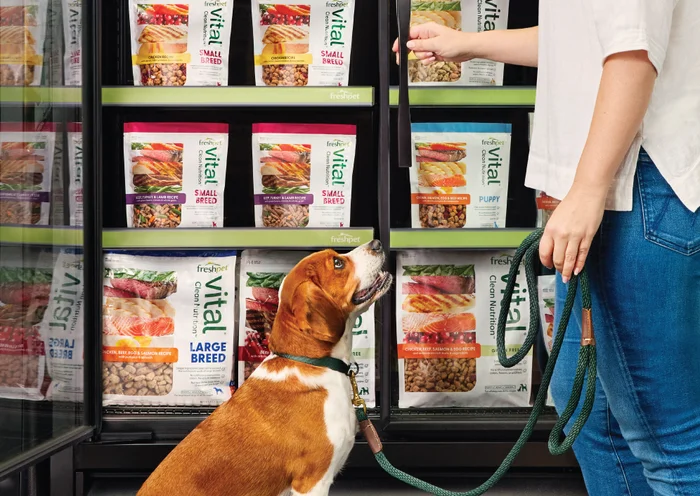 Vital Clean Nutrition dog food in refrigerator
