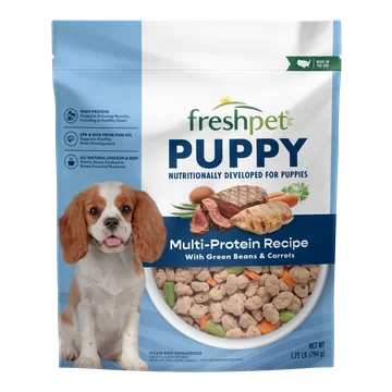 multi-protein puppy recipe with green beans & carrots