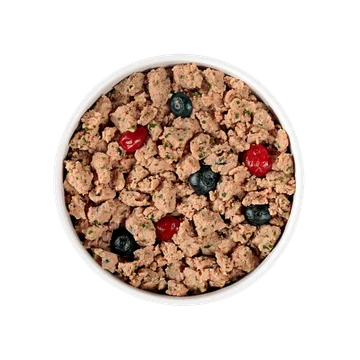 grain free turkey recipe with spinach, cranberries & blueberries