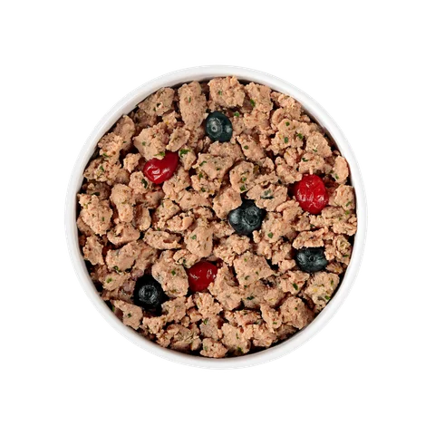grain free turkey recipe with spinach, cranberries & blueberries
