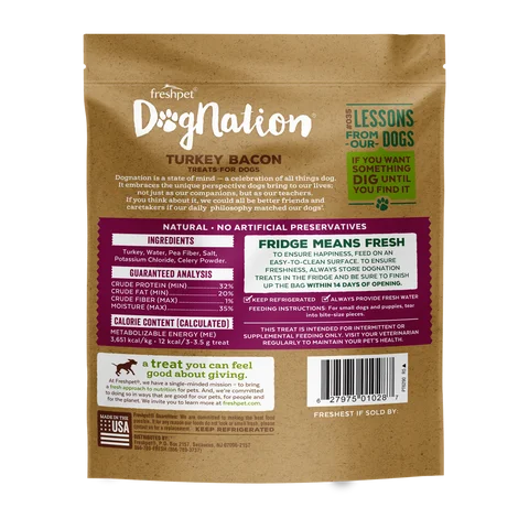 Dognation® turkey bacon treats for dogs