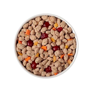 puppy: chicken, egg, salmon & beef puppy recipe with pumpkin, cranberries & carrots