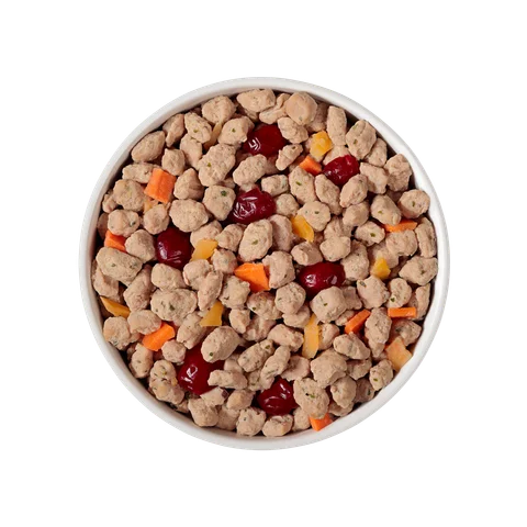 puppy: chicken, egg, salmon & beef puppy recipe with pumpkin, cranberries & carrots