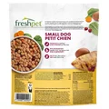 Back package image of small dog bite sized chicken recipe