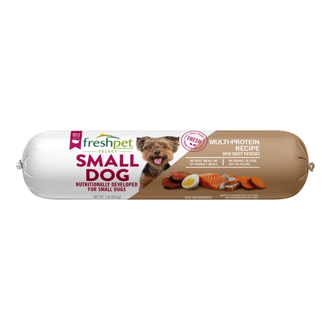 small dog multi-protein recipe with sweet potatoes