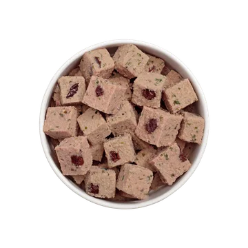 small dog chicken recipe with turkey, cranberries & spinach