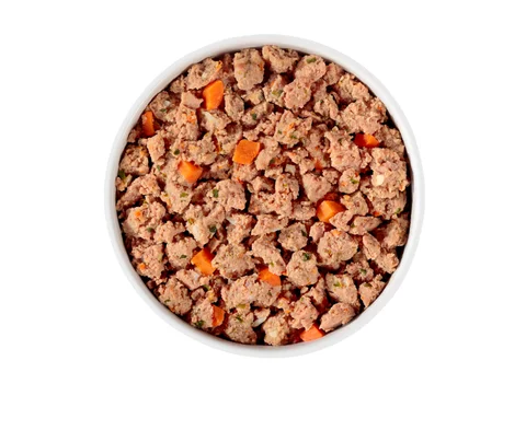 balanced nutrition chicken recipe with peas, carrots & brown rice