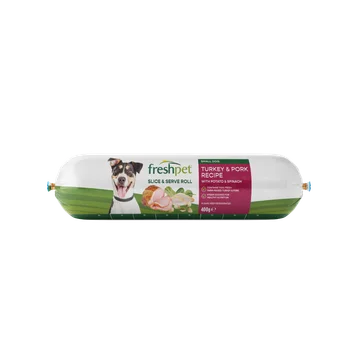 small dog turkey & pork recipe with potato & spinach