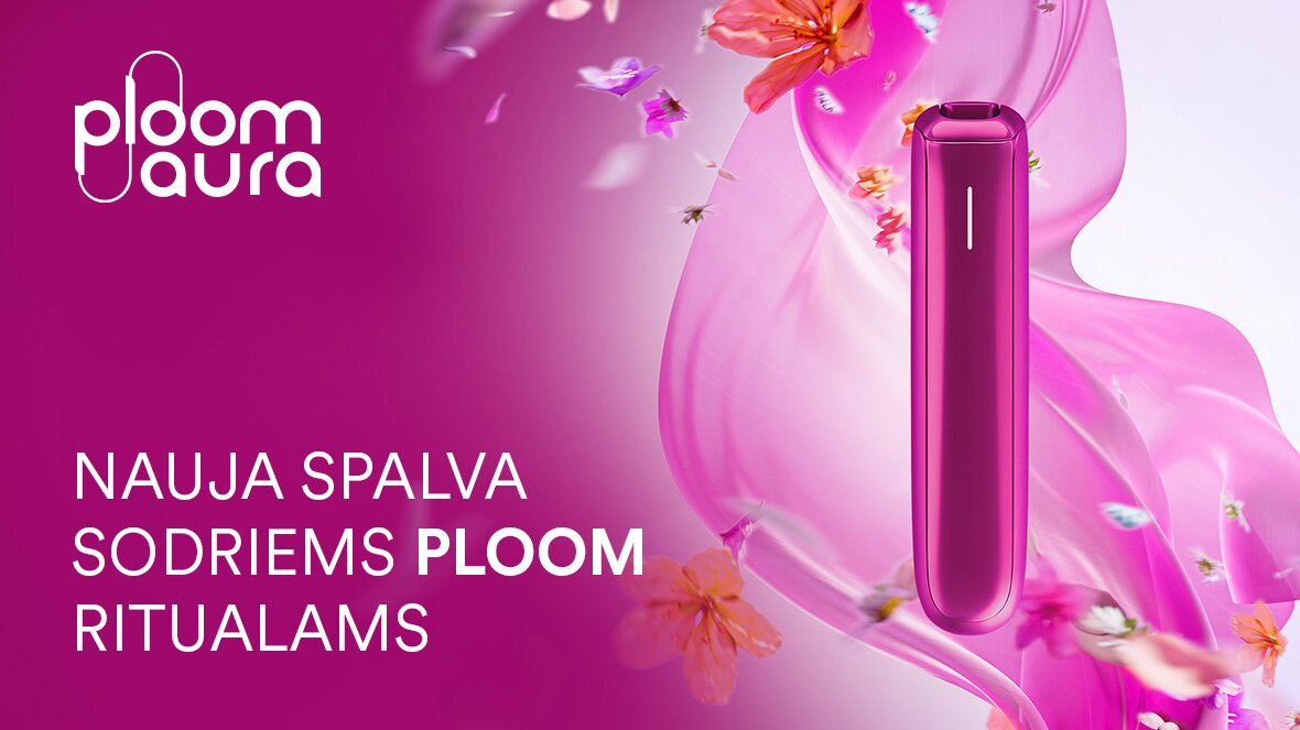 Riboto leidimo kaitinamojo tabako įrenginys PLOOM Fuchsia Flair