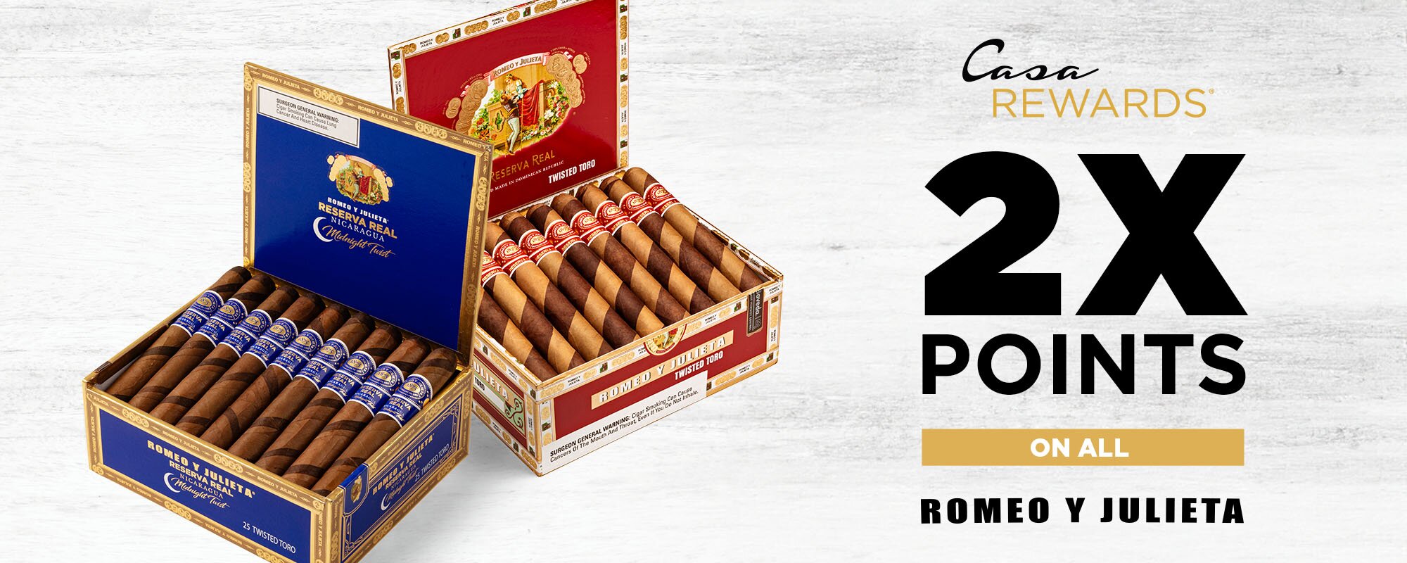 2 times points deal on romeo y julieta cigars