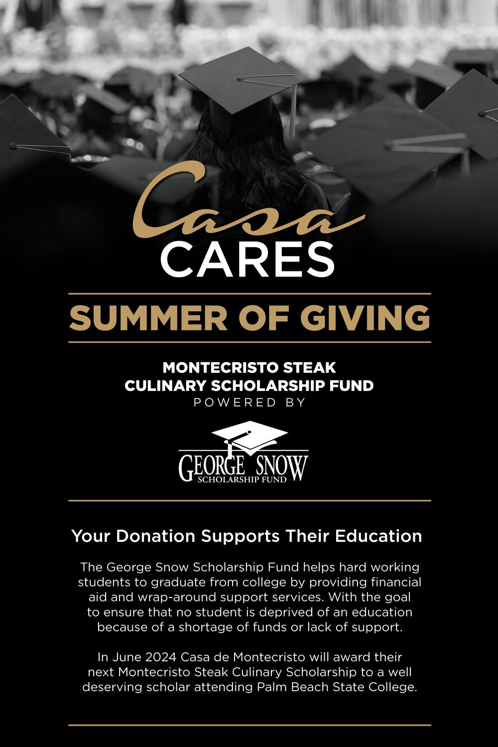 casa cares summer of giving charity flyer