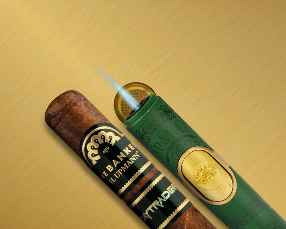 H upmann cigar and lighter