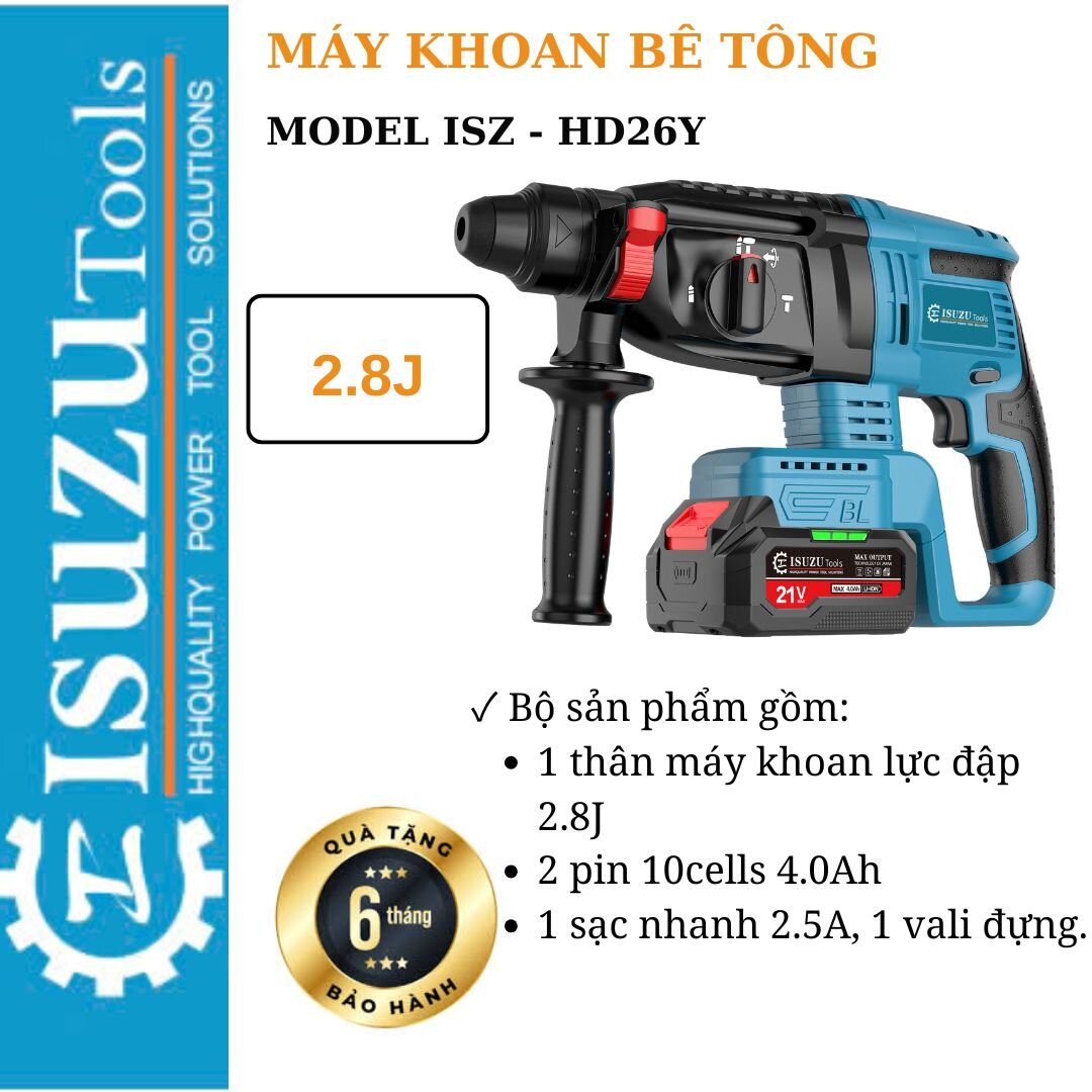 máy khoan bê tông 3 chức năng ISUZU -HD26Y