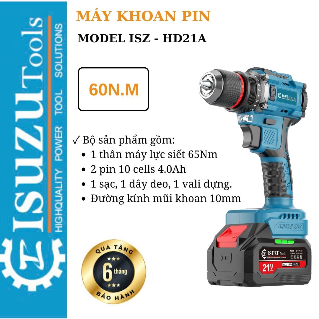  máy khoan 10mm ISUZU - HD21A