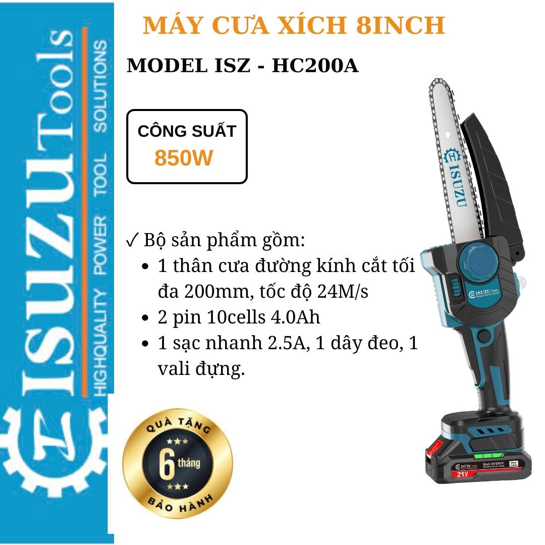 máy cưa xích 8 inch ISUZU - HC200A