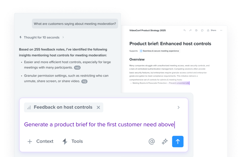 Develop specifications with AI that knows your product
