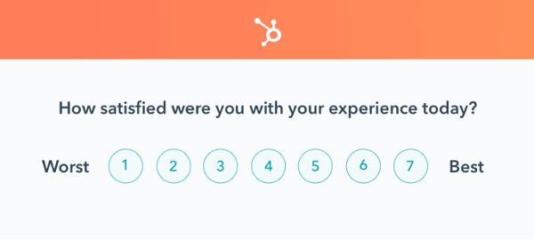 Hubspot customer satisfaction score survey