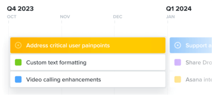 Collaborative roadmapping screenshot in Productboard