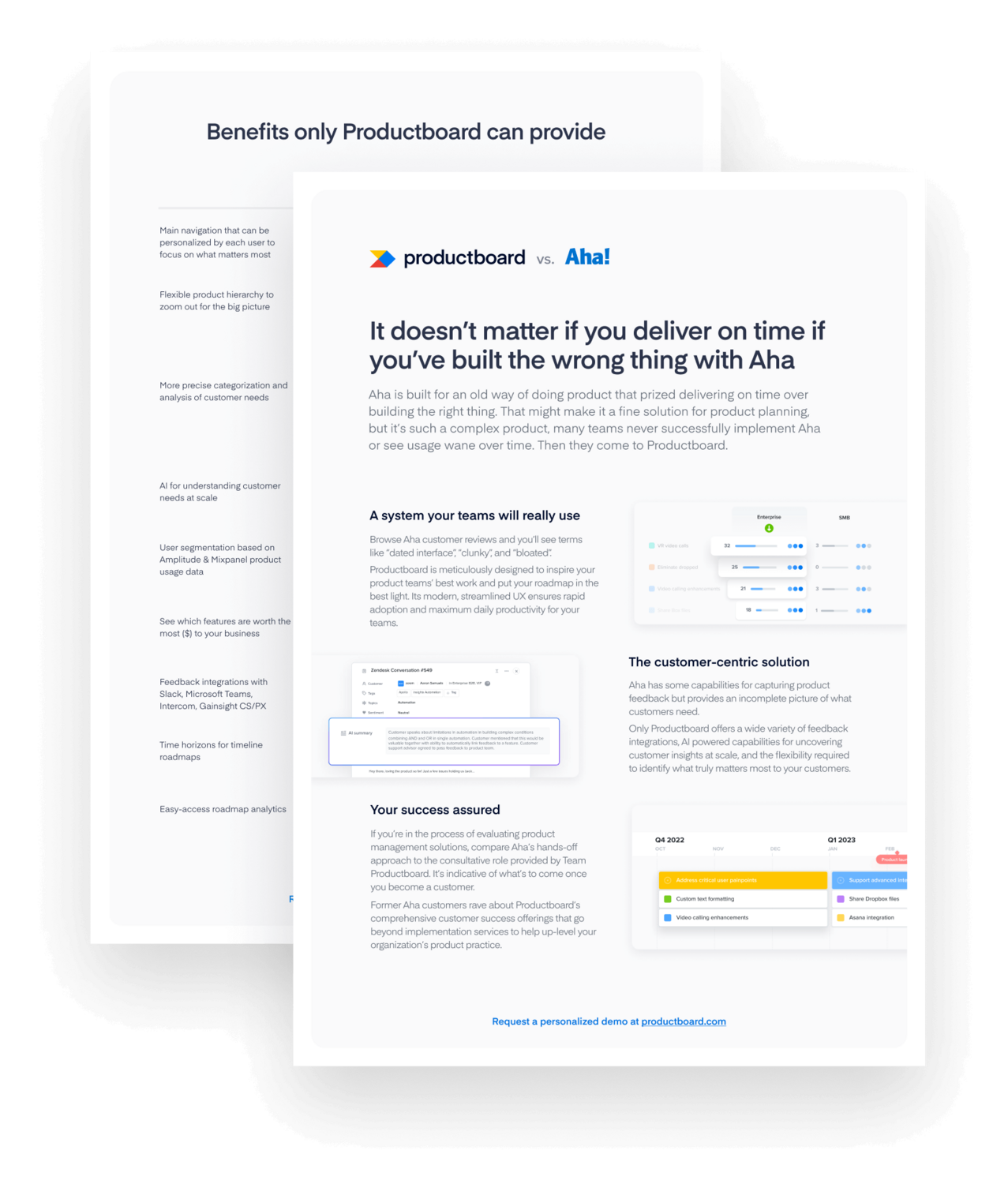 Productboard vs Aha! Checklist