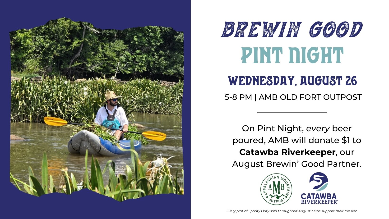 August 2026 Brewin' Good Pint Night: Catawba Riverkeeper - Old Fort