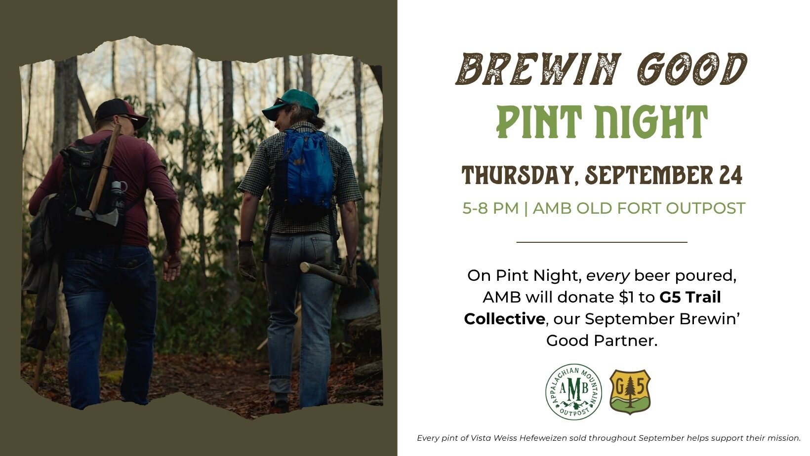 September 2026 Brewin' Good Pint Night: G5 Trail Collective - Old Fort