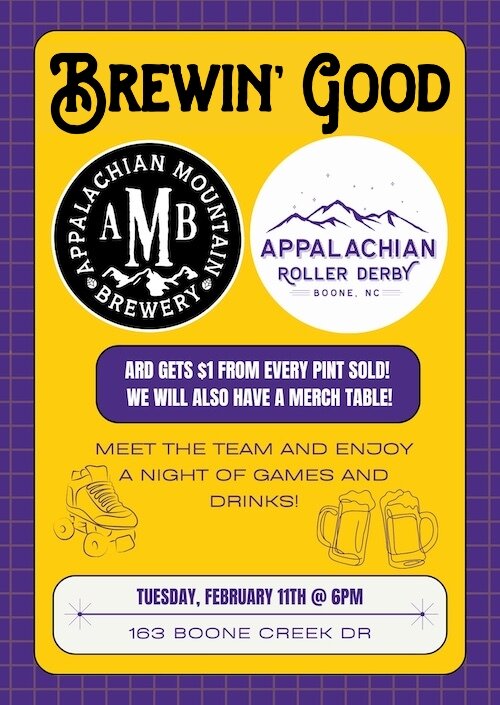 Appalachian Roller Derby Pint Night - Boone