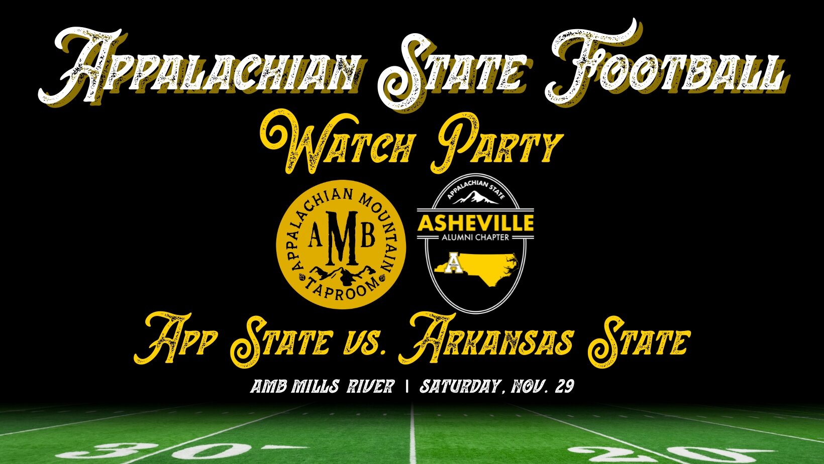 Appstate vs. Arkansas Watch Party - Mills River