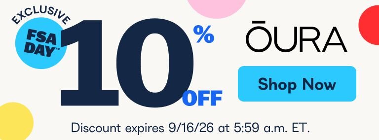 Exclusive Offer. 10% off Oura smart ring. One smart ring, endless health insights