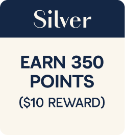 Silver - Earn 350 points ($10 reward)