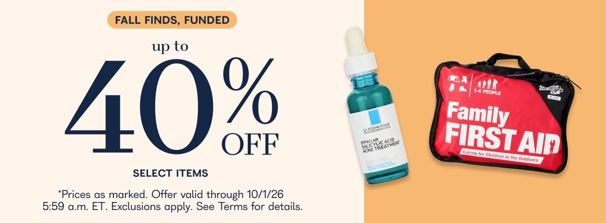 Fall Finds, Funded up to 40% off select items *Prices marked. Offer valid through 10/1/26 5:59 ET. Exclusions apply. See terms for details.