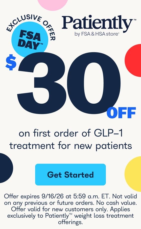 Patiently exclusive offer: $30 off on first GLP-1 treatment for new customers.