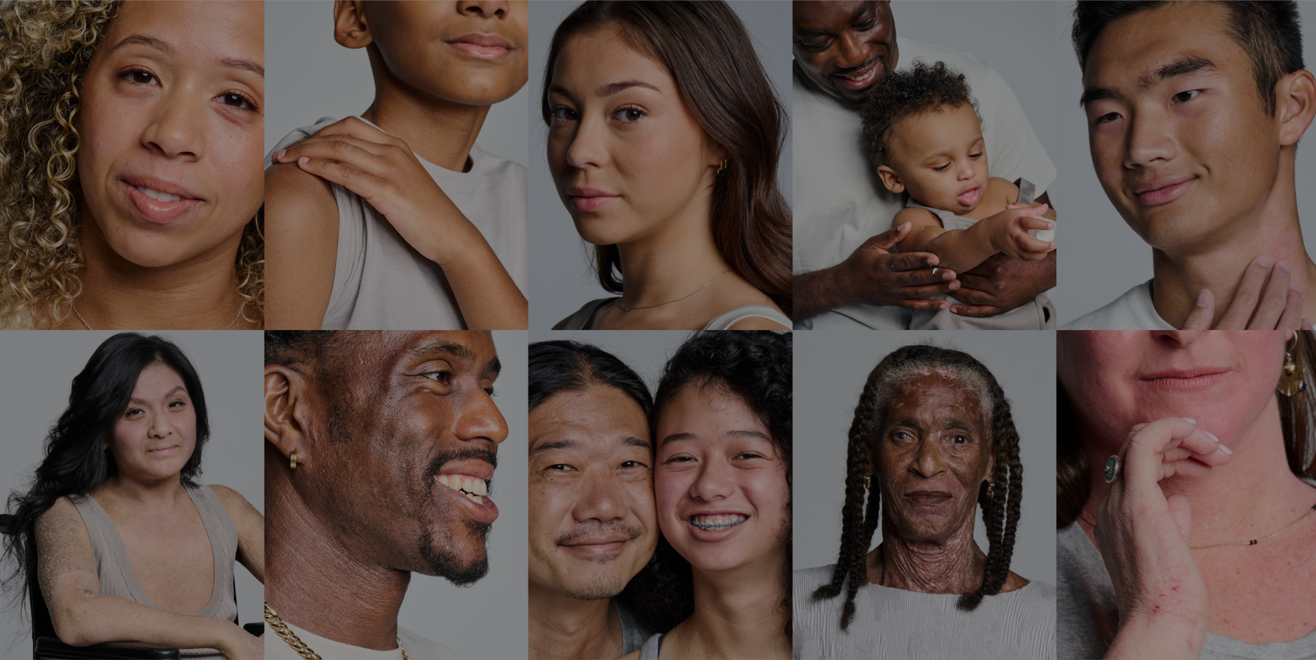 Collage of eczema patients smiling and thriving