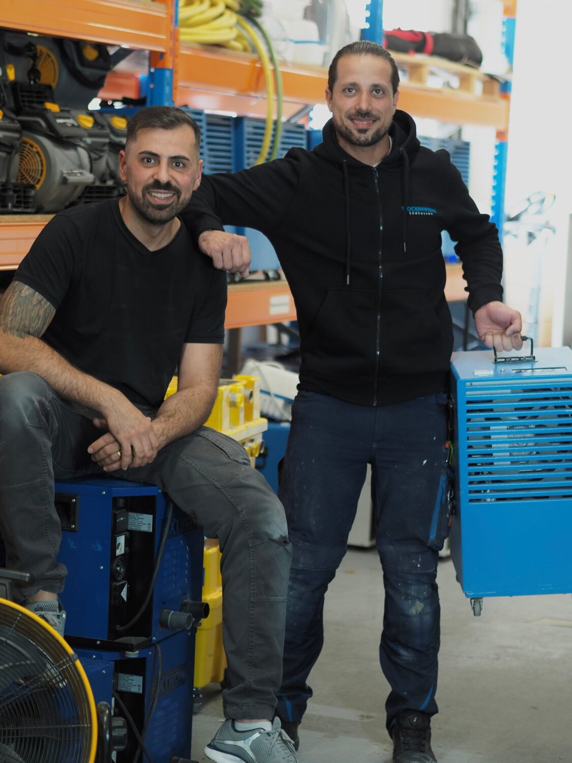 Trockenwerke Team im Lager
