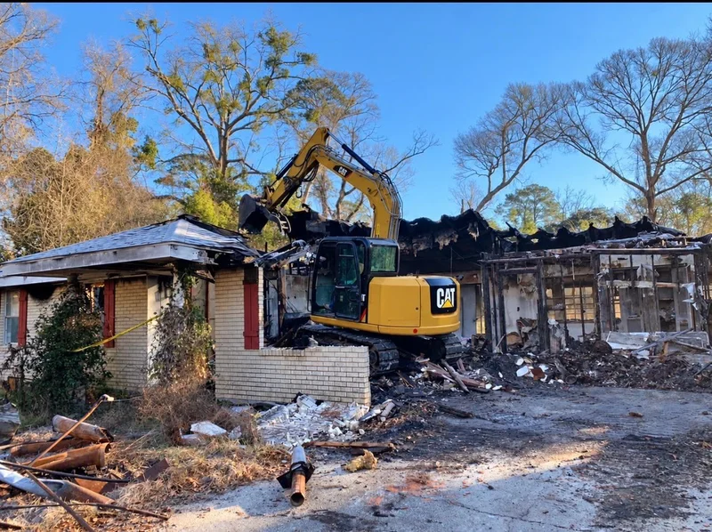 Demolition in progress