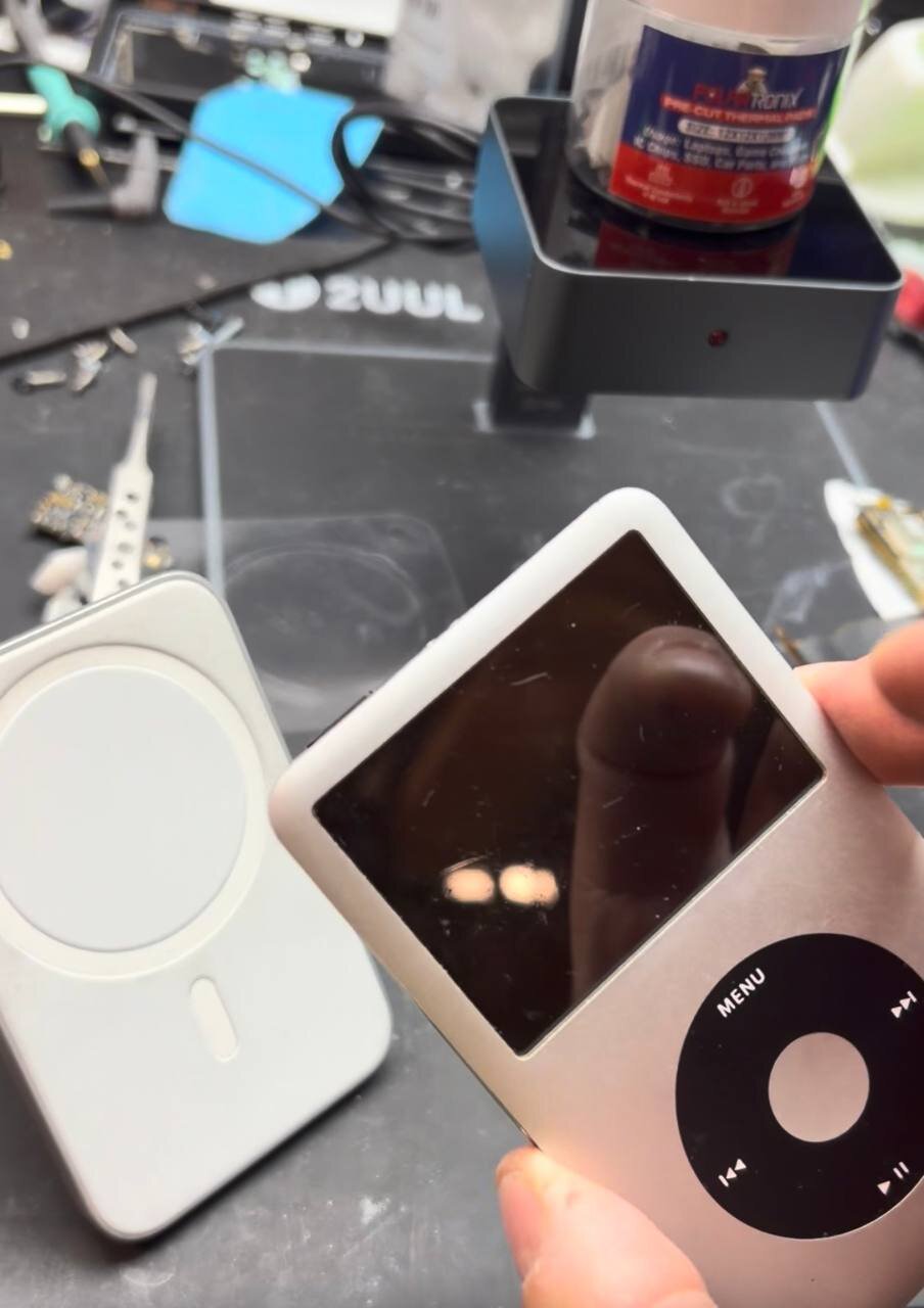 iPod Classic 120GB Custom Upgrade with SSD, MagSafe, and Taptic Vibration after