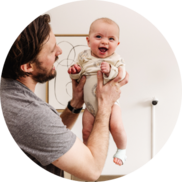 Image of a white and beige nursery furnishing