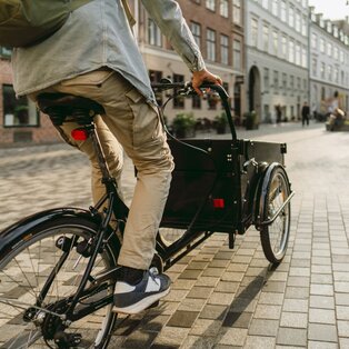 The cargo bike is increasingly seen in the city