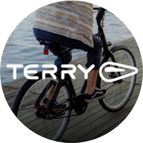 Logo van het merk ABUS met achtergrond van een fiets tegen een paal met een ABUS ringlot om de zadelpen heen. 