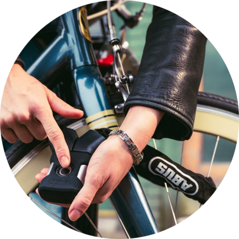 Bicycle lock by ABUS from the PENDLR assortment.