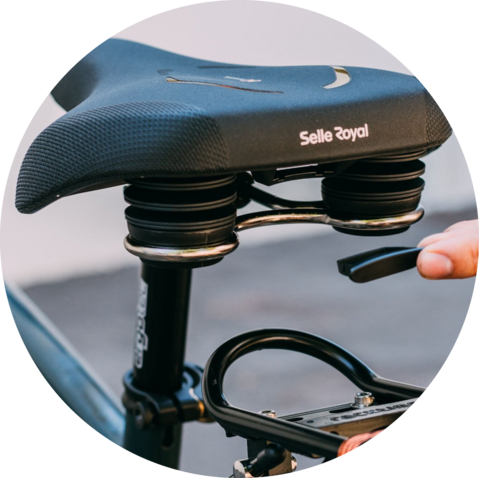 Fietszadel van Selle royal uit het PENDLR assortiment. 